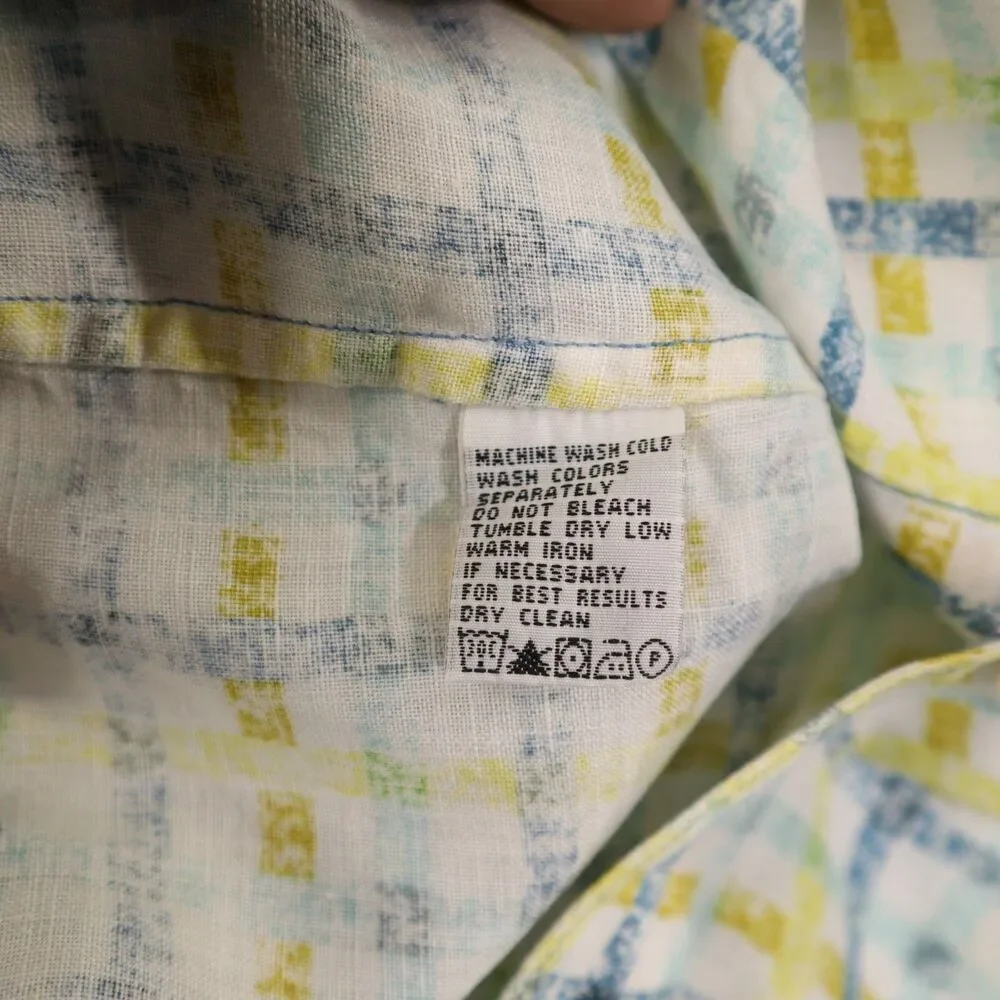 Tommy Bahama Relax Men's 100% Linen Multicolor Long Sleeve Button Up Shirt XL - Picture 6 of 9